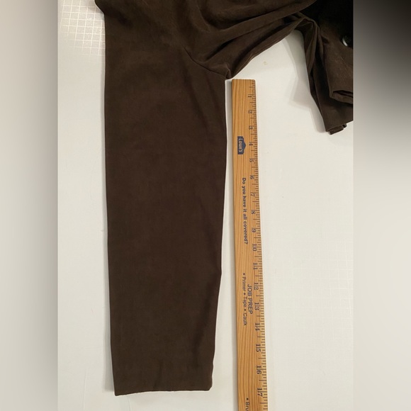 Vintage Briggs Blazer Jacket Womens Medium Faux Suede USA Washable Brown - Picture 6 of 11